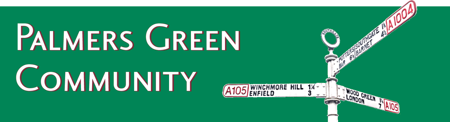 palmers green community wording plus signpost logo