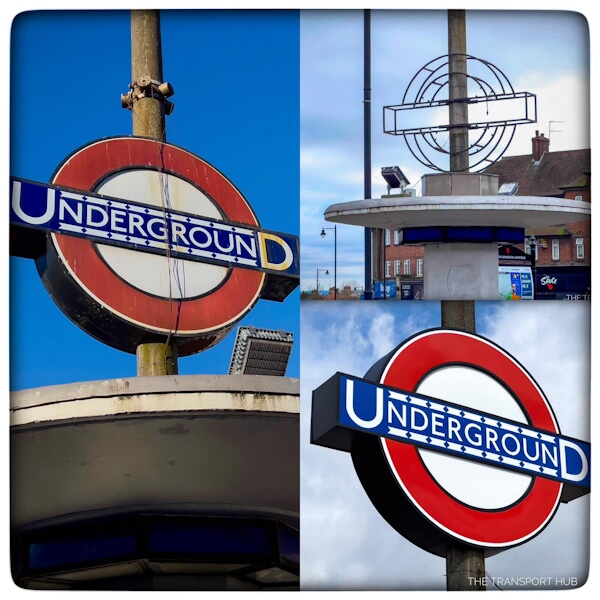 southgate station roundel before during and after restoration the transport hub