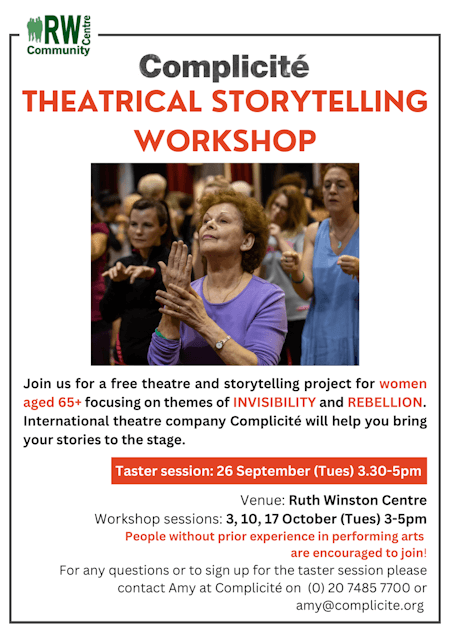 theatrical storytelling workshops at rwc