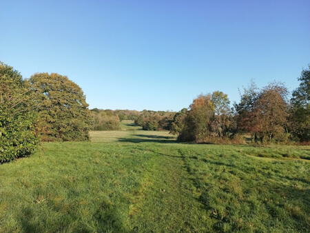 view over former golf course at whitewebbs enfield