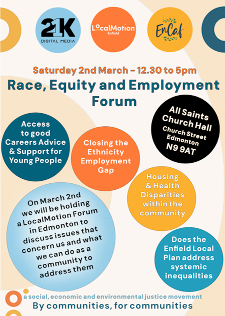 poster or flyer advertising event LocalMotion Race, Equity and Employment Forum