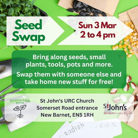 poster or flyer advertising event Seed swap