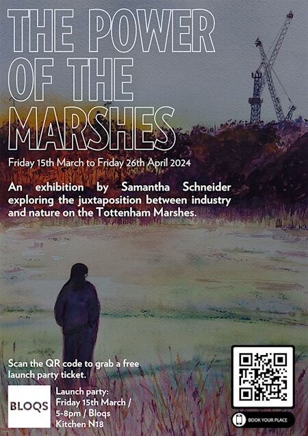 poster or flyer advertising event Art exhibition: The Power of the Marshes