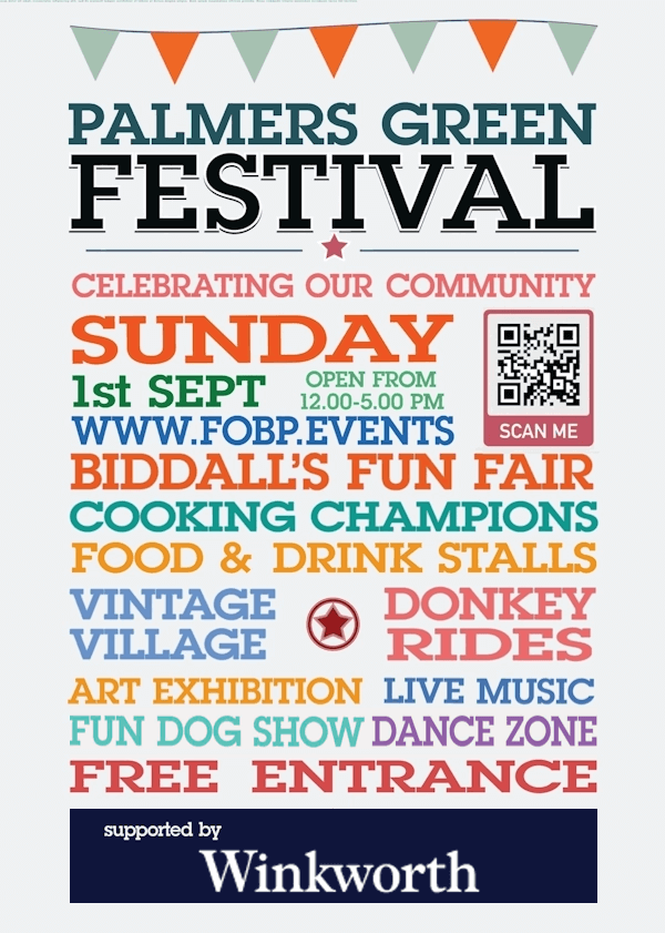 202409 palmers green festival poster