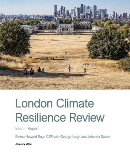 cover of london climate resilience review interim report