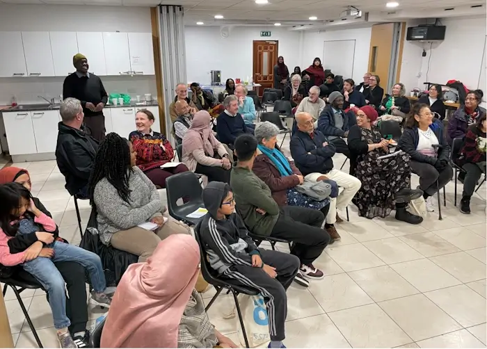 people at the palmers green community hub in november 2023