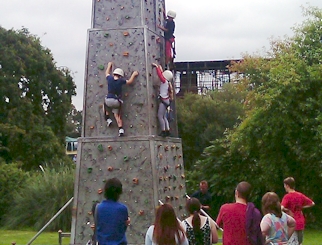 UK's highest climbing wall at Palmers Green Community Festival 2012