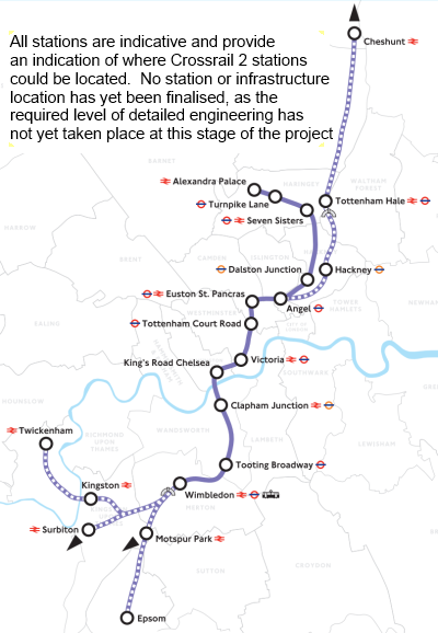 proposed crossrail 2 map