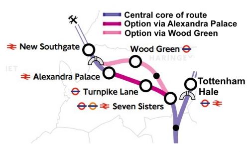 crossrail 2 new southgate options