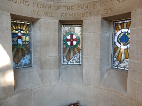 broomfield park remembrance garden restored stained glass