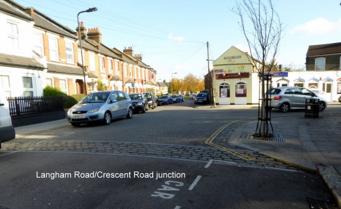 langham road-crescent road junction
