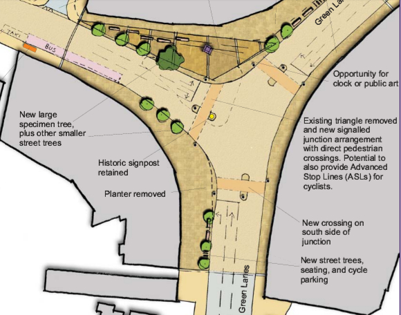 Proposed reconfiguration of Palmers Green Triangle