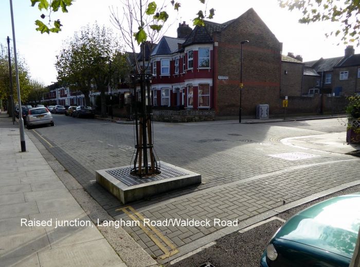 raised junction langham road waldeck road