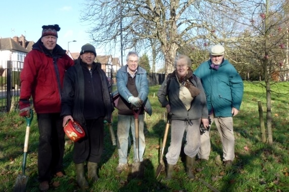 whip planting in Broomfield Park